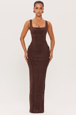 Lexi Maxi Dress Square Neck Adjustable Strap Corset Back High Stretch