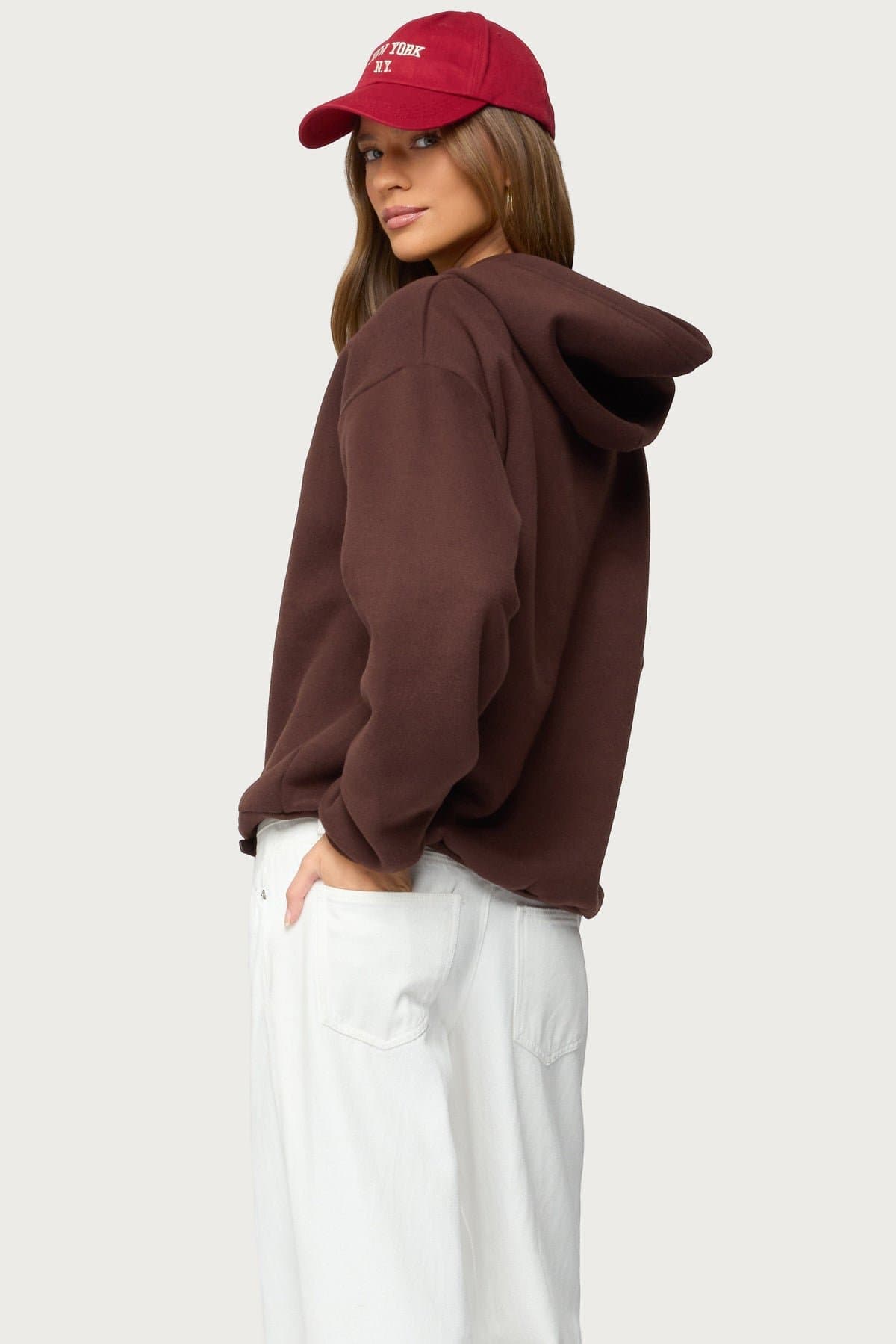 Sweet Treat Edikted Oversized Hoodie - Embroidered Graphic Polyester Cotton