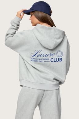 Leisure Club Graphic Hoodie Sweatshirt - Cotton Polyester Matching Set Unisex Small