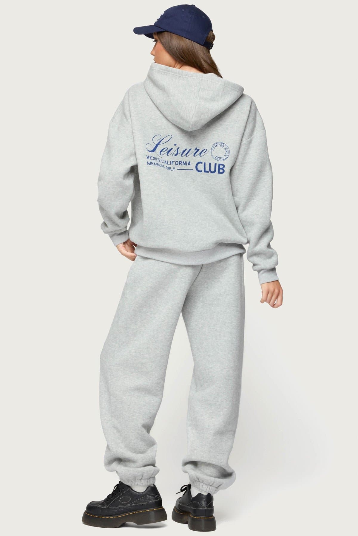 Leisure Club Graphic Hoodie Sweatshirt - Cotton Polyester Matching Set Unisex Small