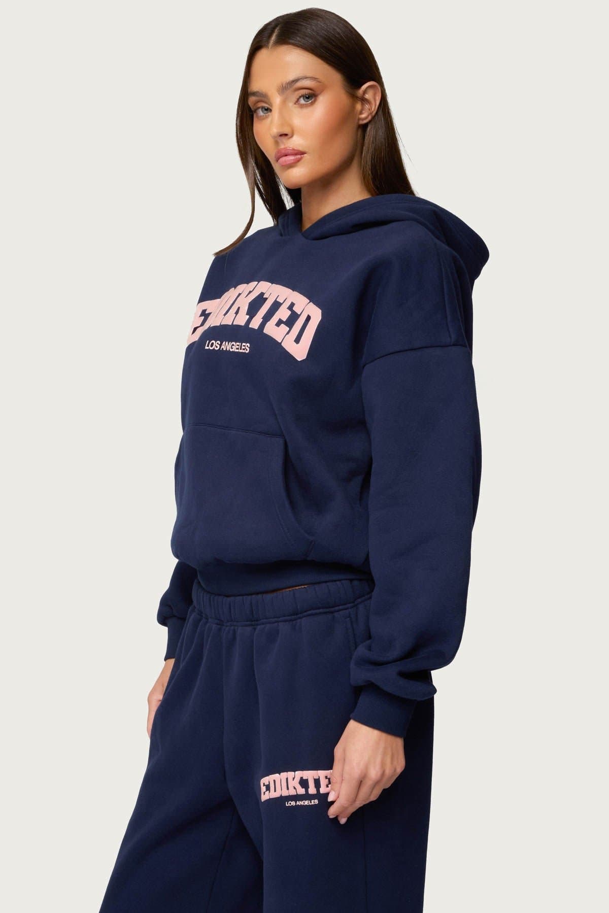 Edikted LA Graphic Hoodie - Polyester Cotton Matching Set