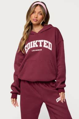 Edikted LA Graphic Hoodie - Polyester Cotton Matching Set Unisex Size S-XL