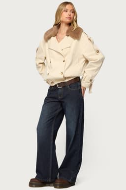 Raelynn Washed Low Rise Baggy Jeans 100% Cotton Rigid Denim Size S Inseam 31.5"