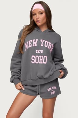 Soho 76 Hoodie - New York 1976 Graphic Polyester Cotton Unisex