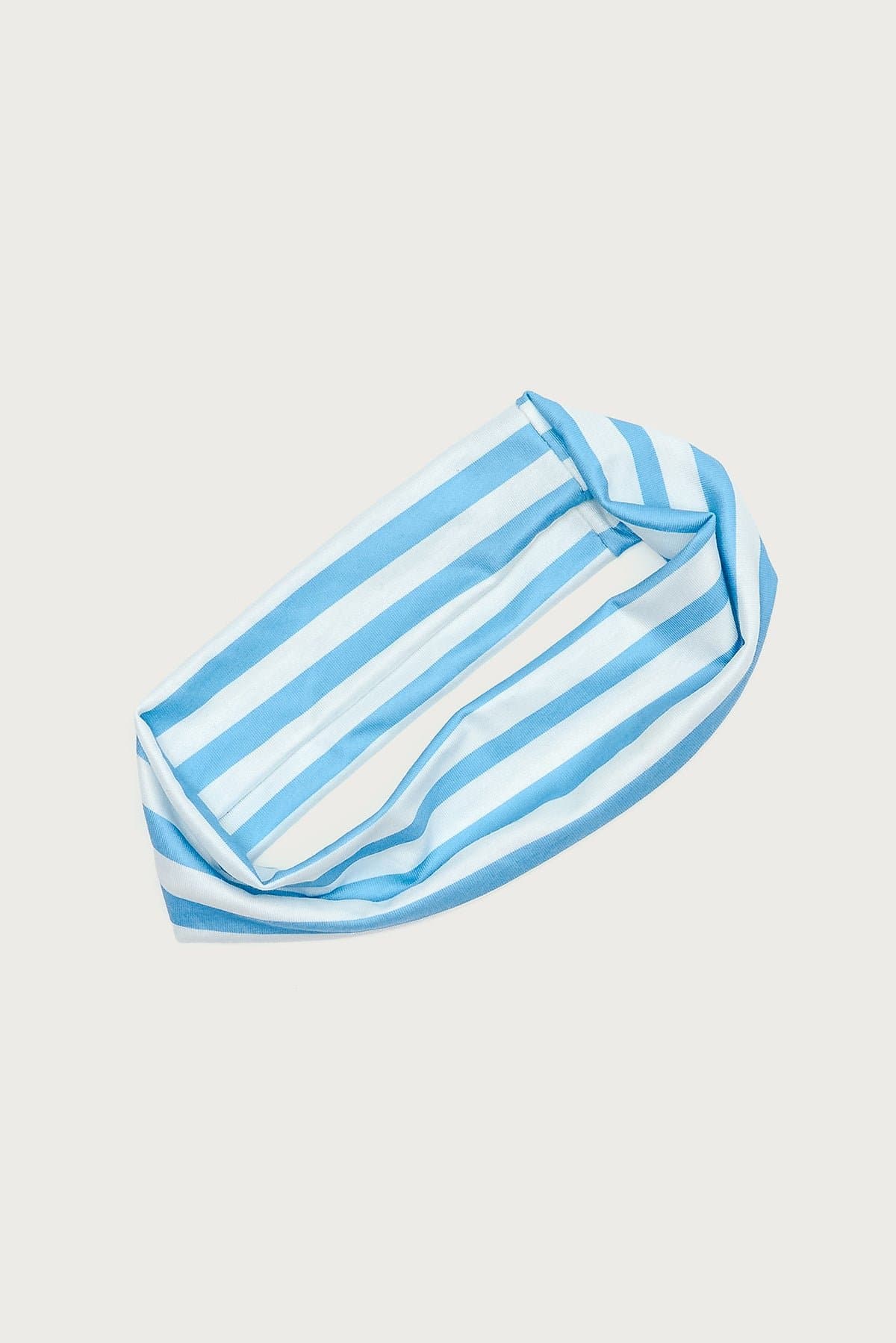 Striped Headband in Polyester Spandex, 8.7 Inch Length