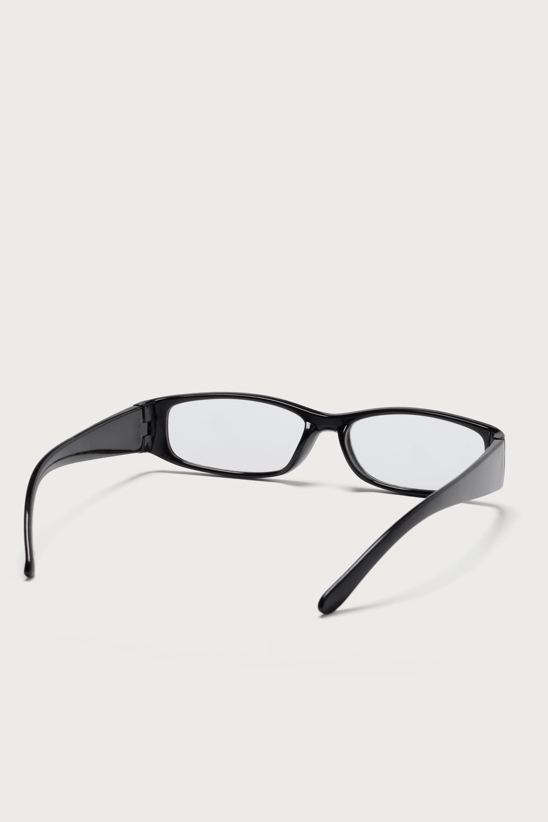 Magie Rectangle Glasses Rhinestone Detail Polycarbonate Frame 5.3in Width