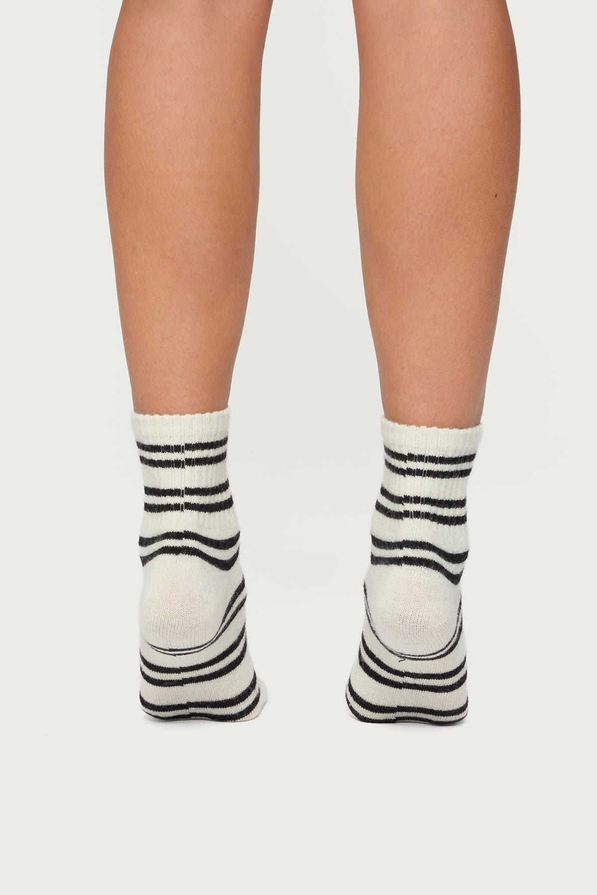 Everyday Striped Socks - Cotton Polyester Spandex Blend, 10.6 Inch Length