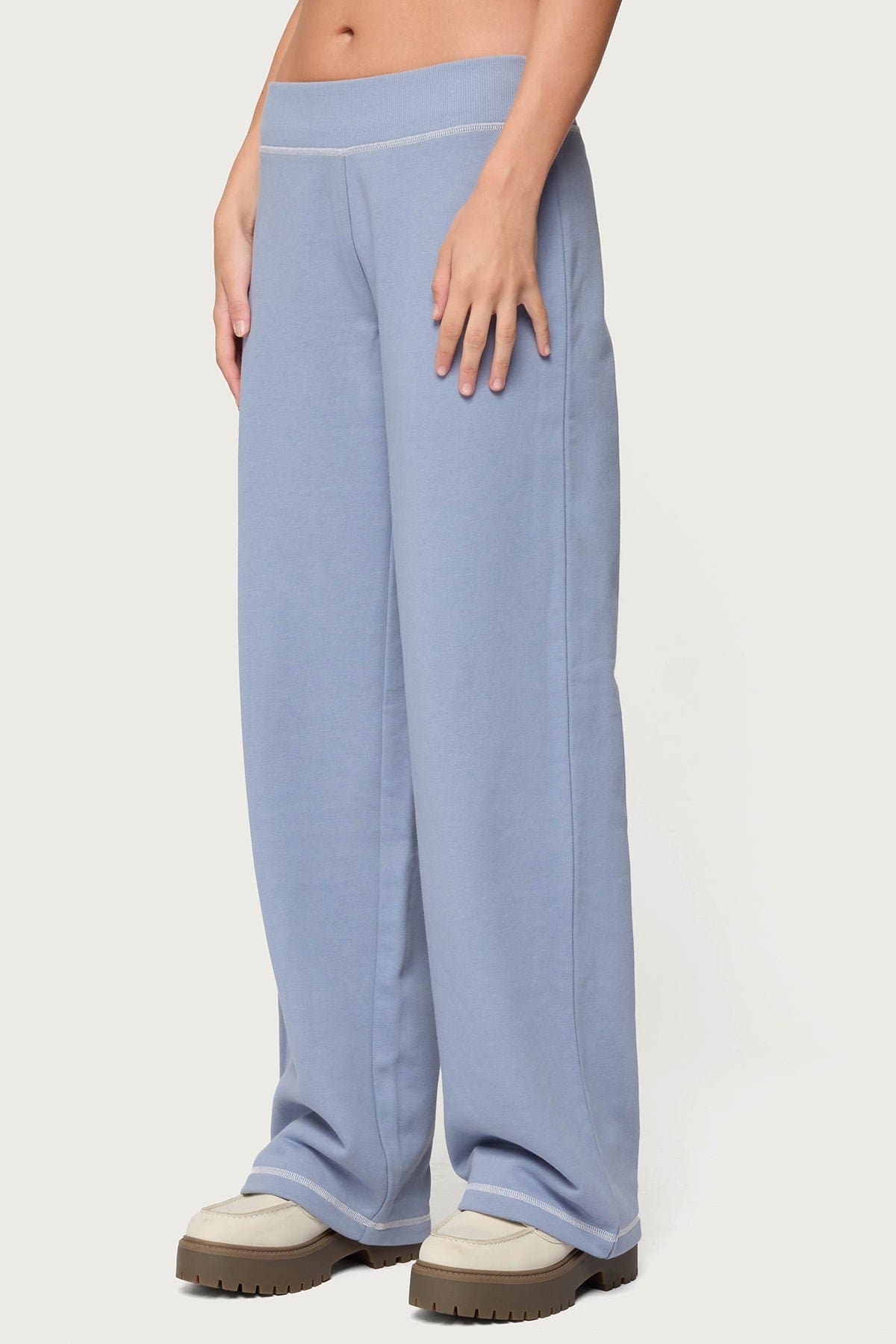 Miami Babe Sweatpants - Straight Leg 100% Cotton with Contrast Stitching & Graphic Applique