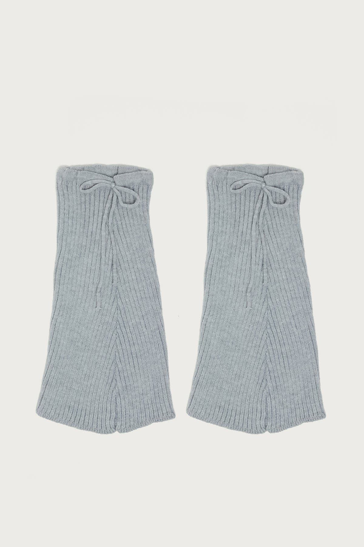 So Cozy Knit Leg Warmers with Tie Detail Acrylic Polyester Nylon 12.2in Length