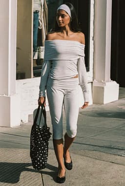 Rocio Foldover Capri Pants Cotton Spandex Women's Size S Inseam 18.3"