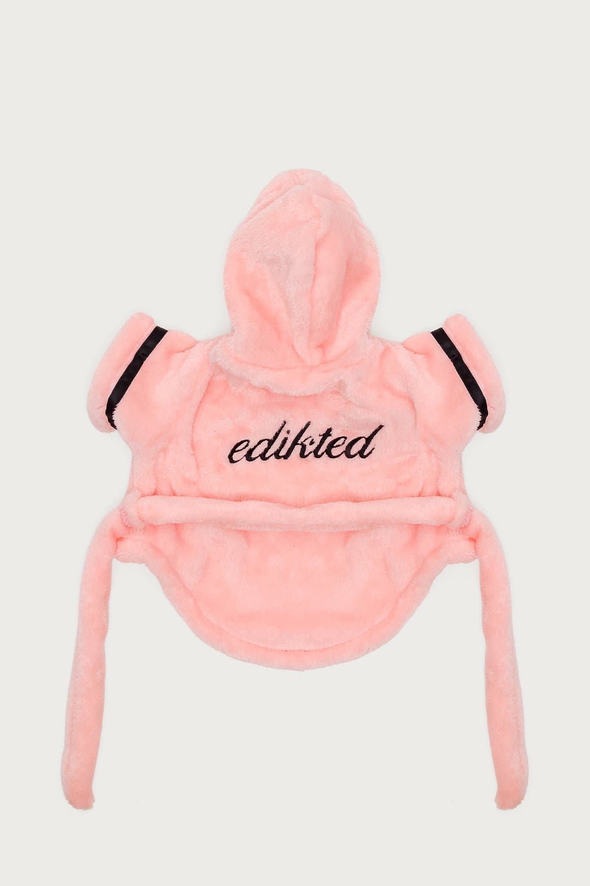 Snuggle Up Fuzzy Pet Robe Embroidered Edikted Graphic Polyester OS