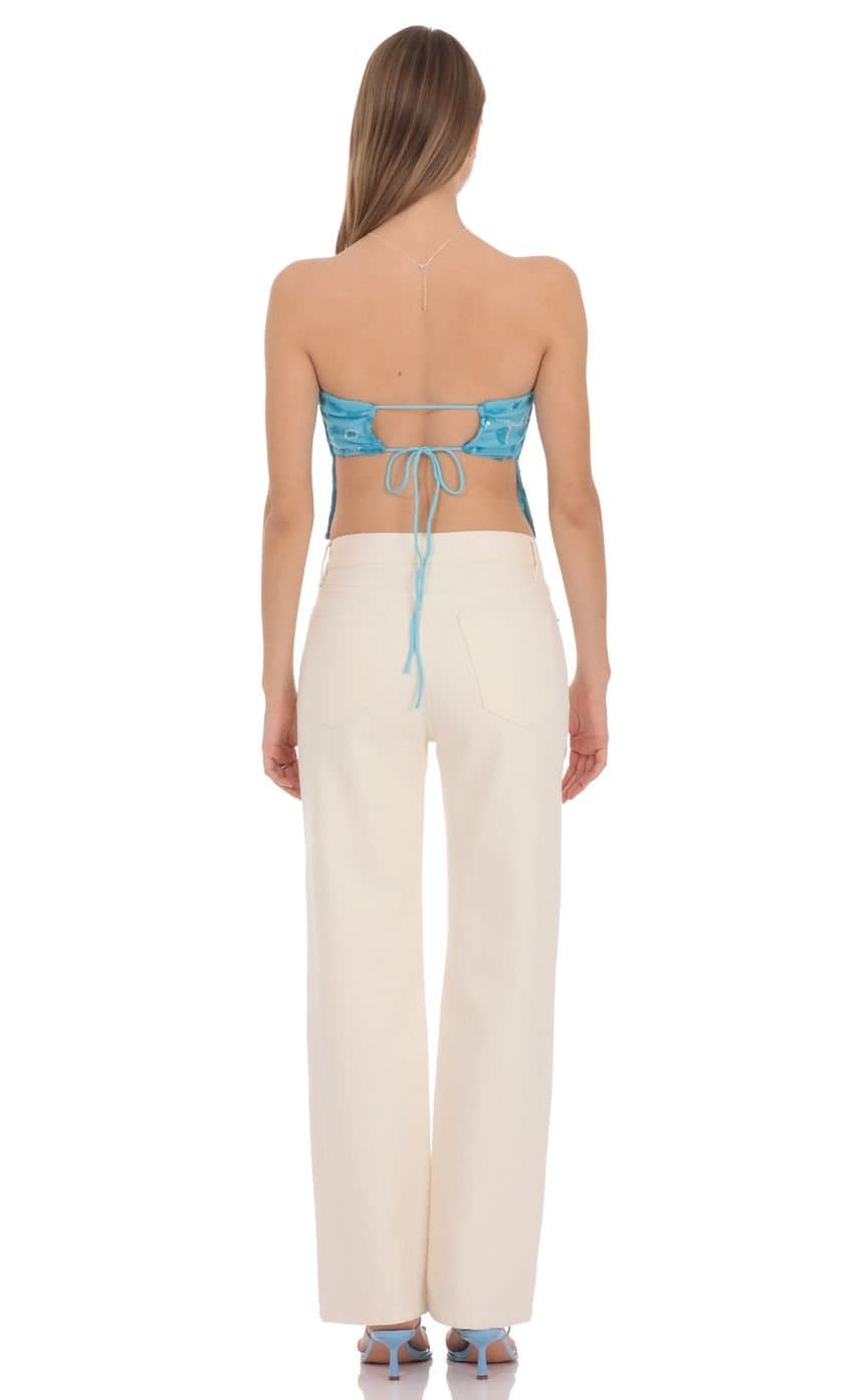 Lola Embellished Top In Blue