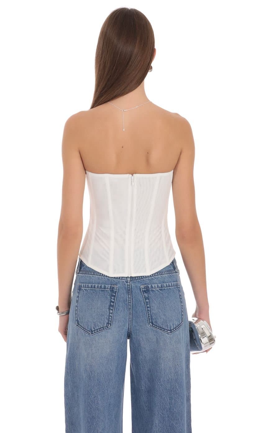 Daniella Corset Top in White