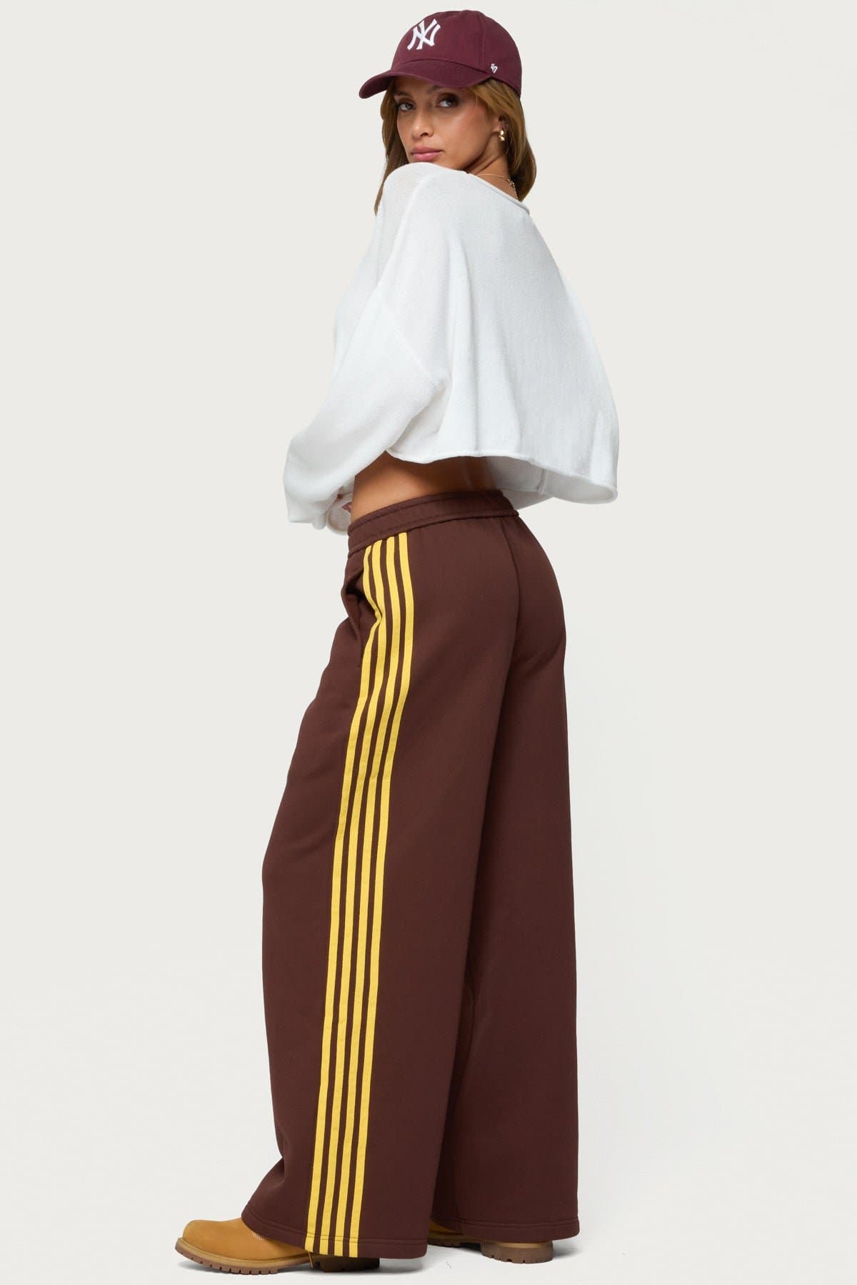 Sorin Contrast Striped Sweatpants - Wide Leg Cotton Polyester Fit