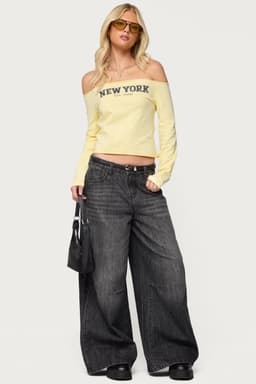 Skater Girl Washed Low Rise Baggy Jeans 100% Cotton Oversized Fit