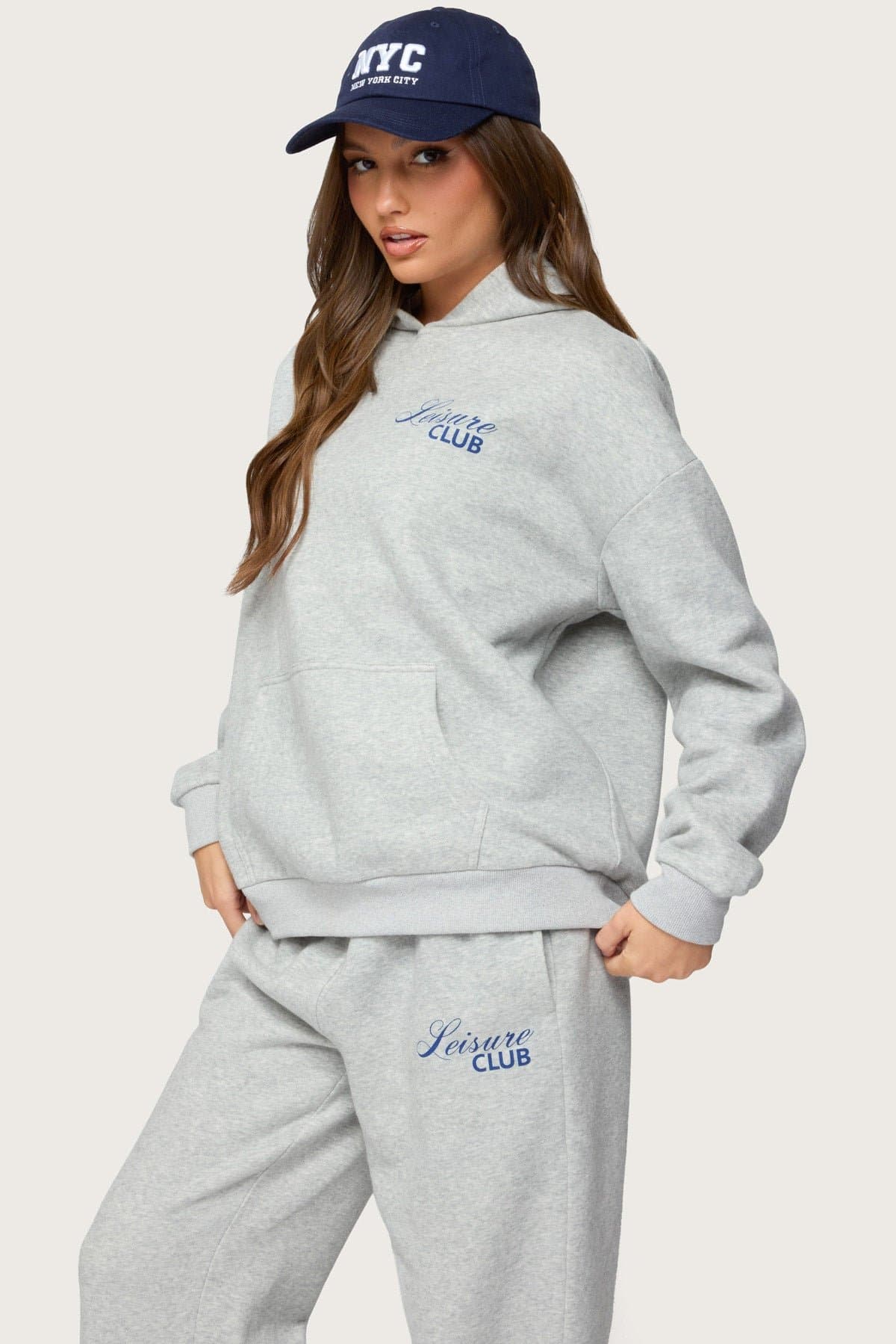 Leisure Club Graphic Hoodie Sweatshirt - Cotton Polyester Matching Set Unisex Small
