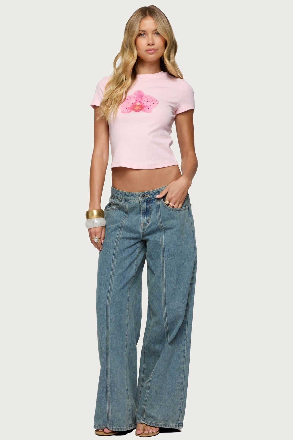 Orchid Gemstone Graphic T-Shirt - Cotton Rayon Spandex Unisex