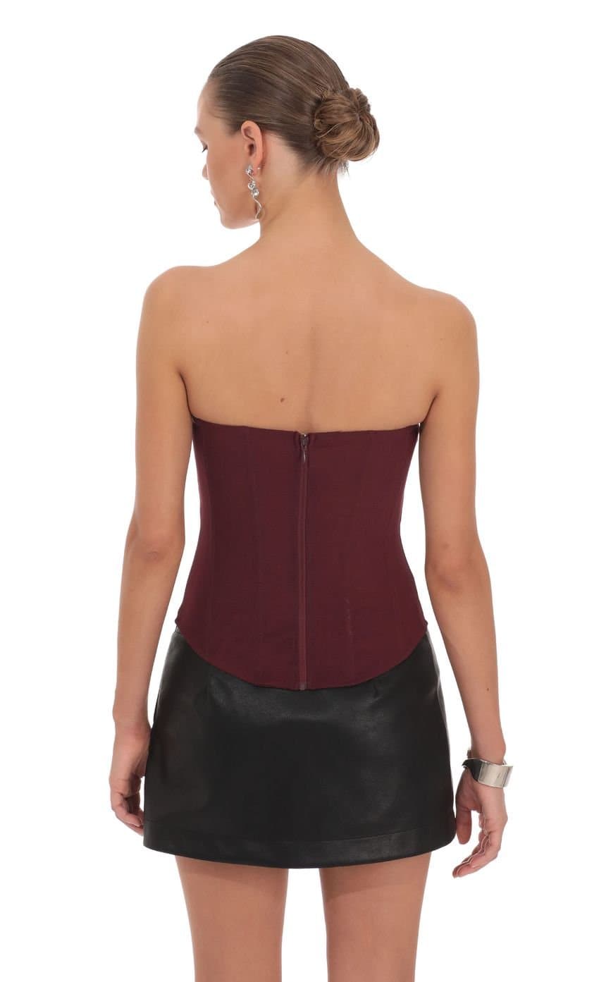 Daniella Corset Top in Red