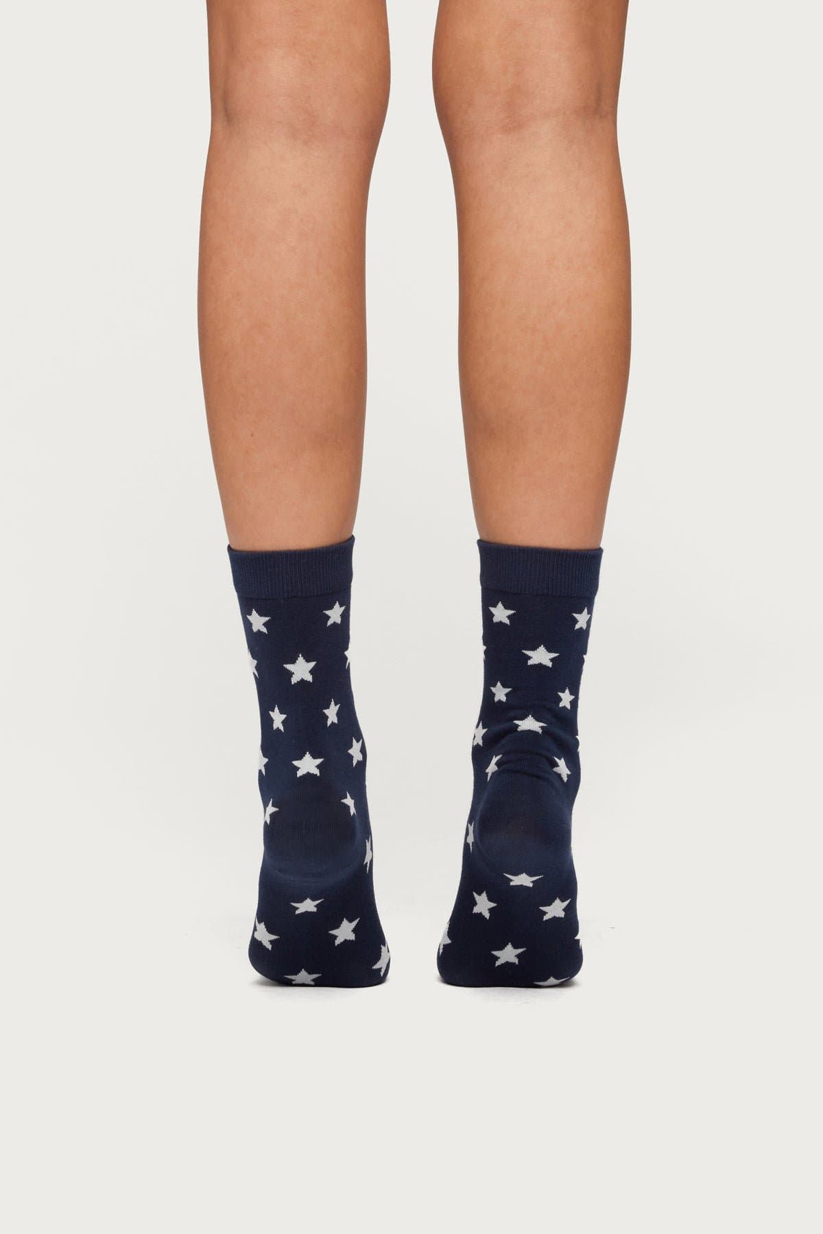 Star Socks - Cotton Polyester Spandex Blend, Length 11.8 Inches