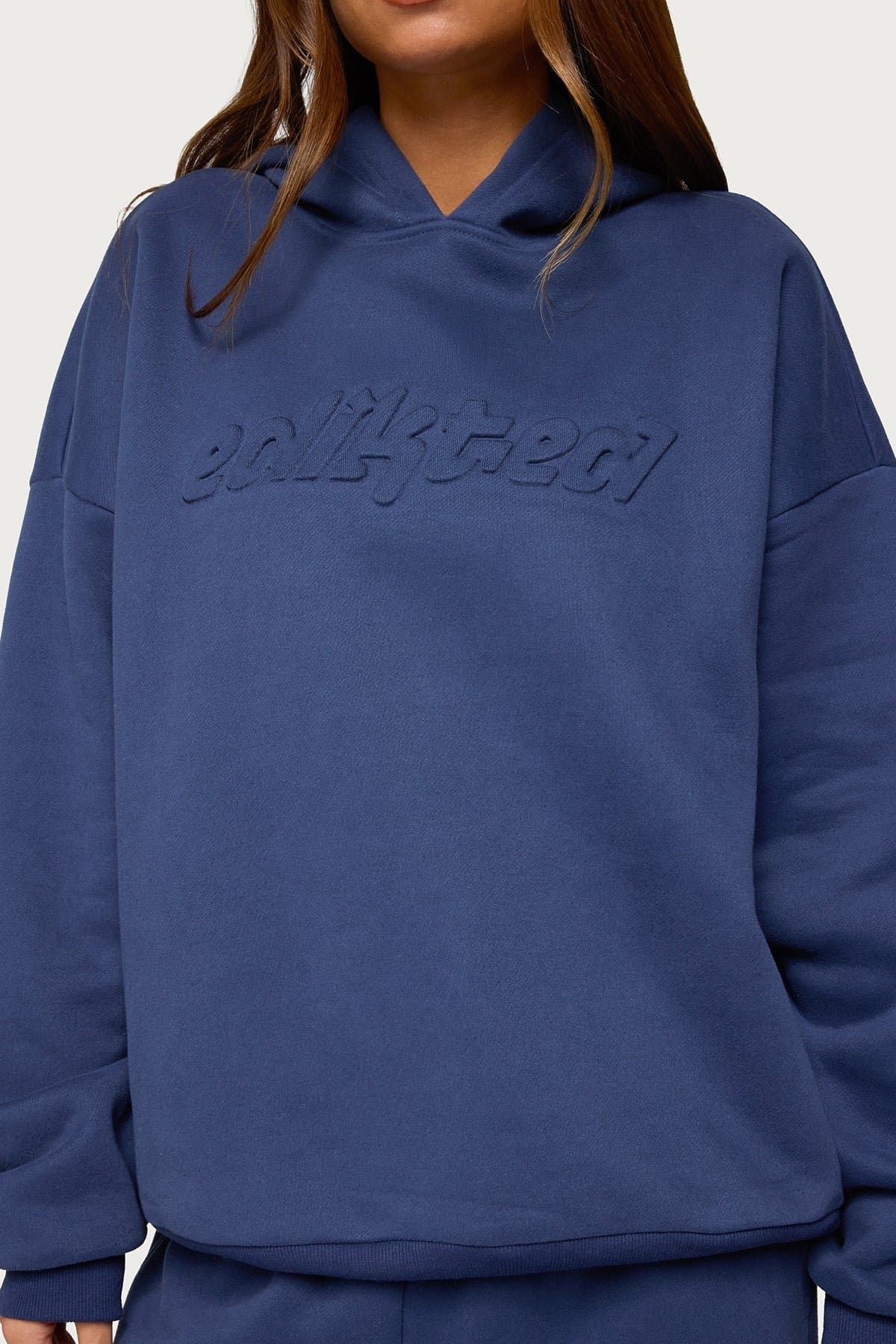 Totally Edikted Hoodie - Embossed Graphic Polyester Cotton Unisex Sweatshirt