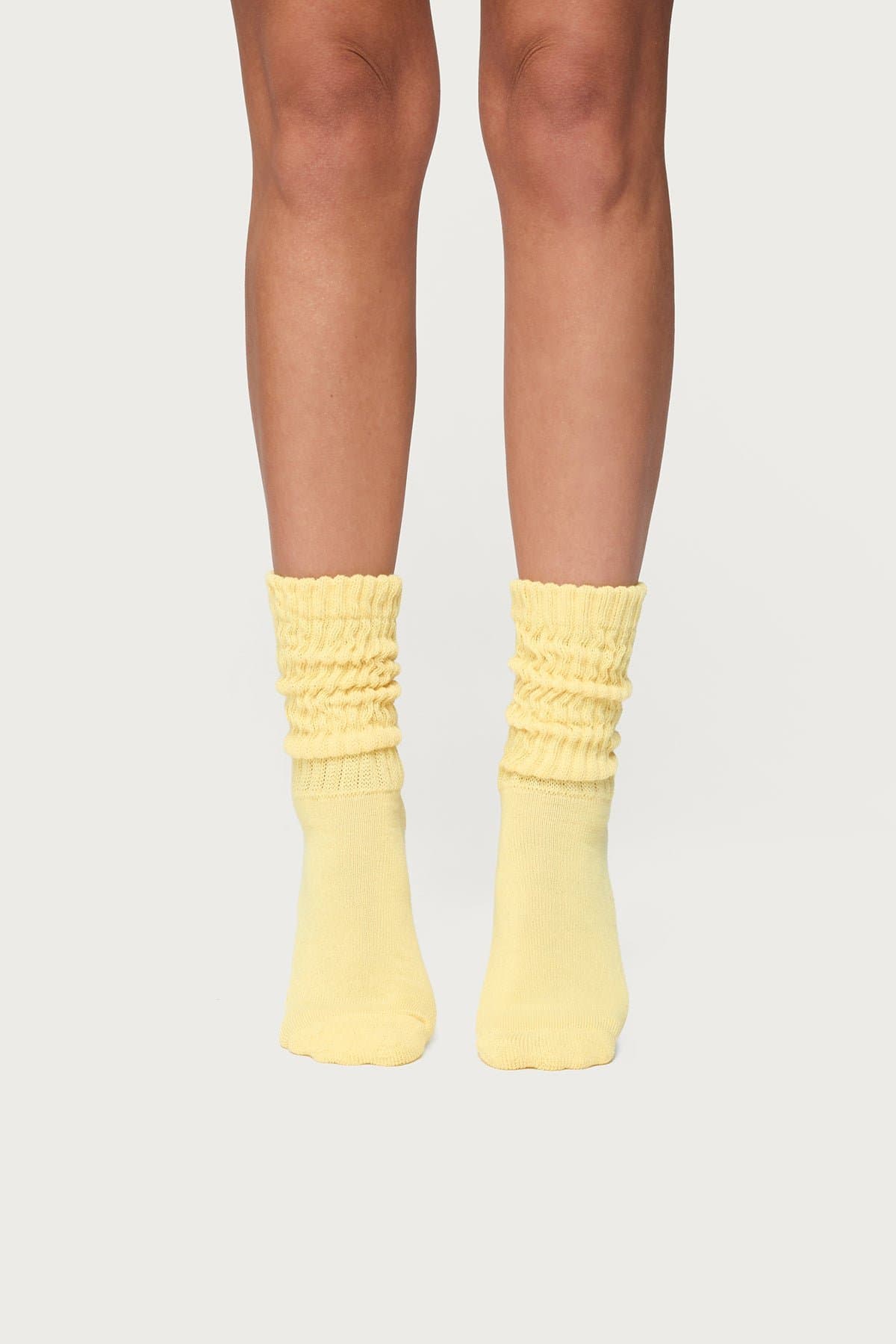 Scrunch Socks Ribbed Cotton Spandex Blend 13 Inch Length Ankle Socks