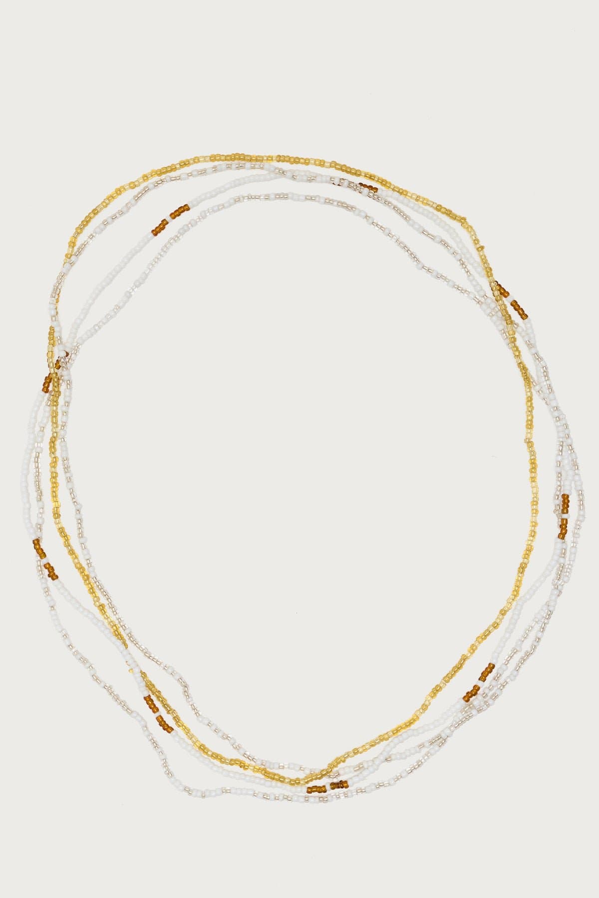 Mixed Bead Belly Chains Pack of 4 Elastic Fit Plastic 29.1 Inch Length