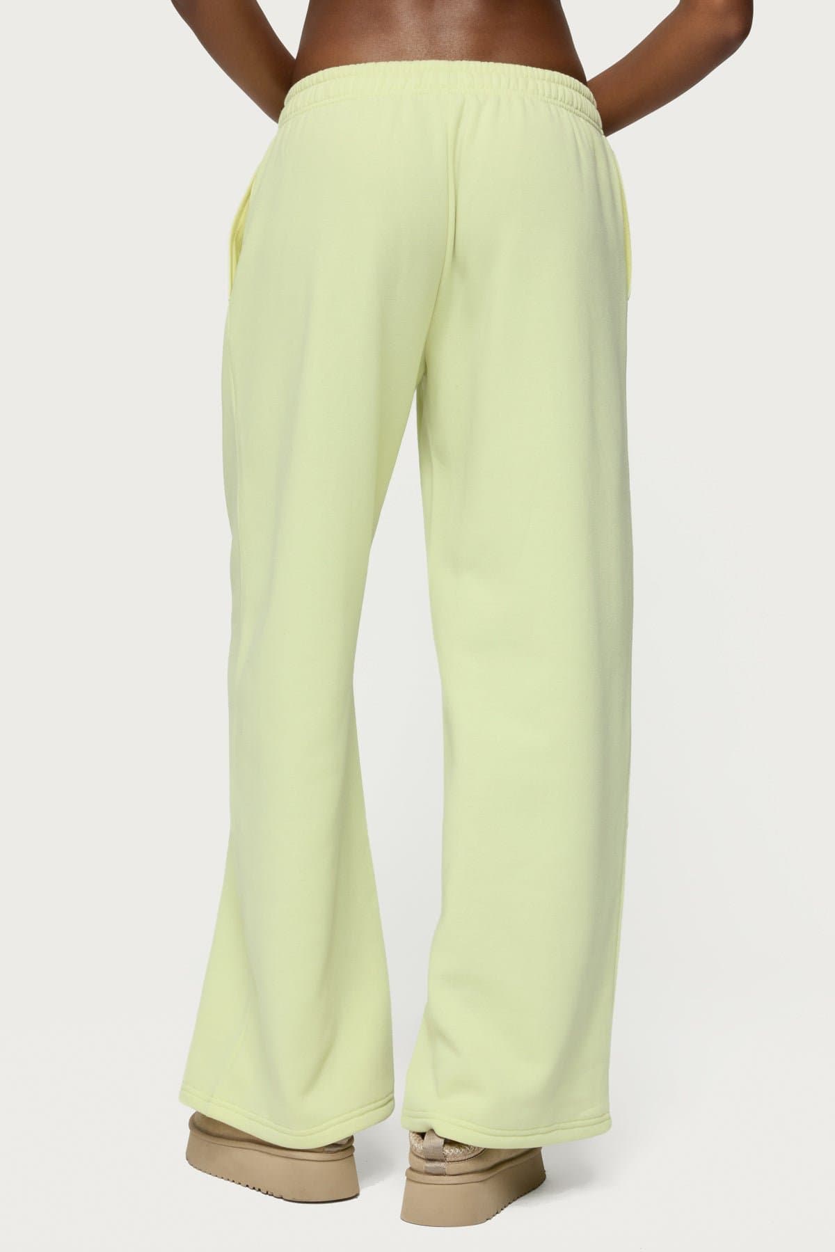 Matcha Lover Straight Leg Sweatpants - Polyester Cotton Graphic Print