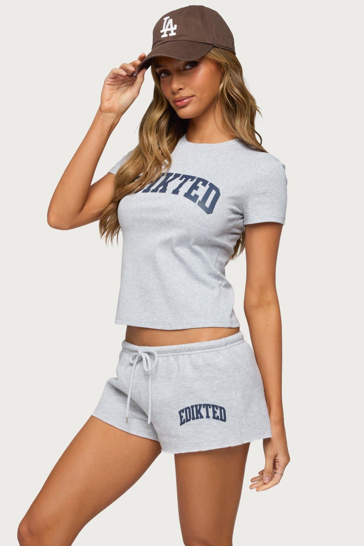 Sporty Babe Edikted Graphic T-Shirt - Cotton Rayon Spandex Blend