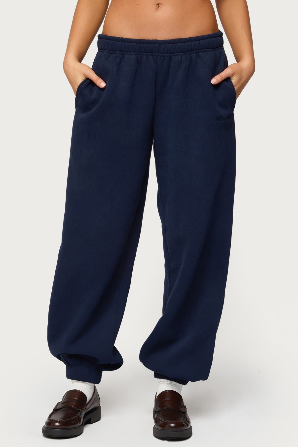 Jayce Edikted Embroidered Sweatpants - Polyester Cotton Matching Set