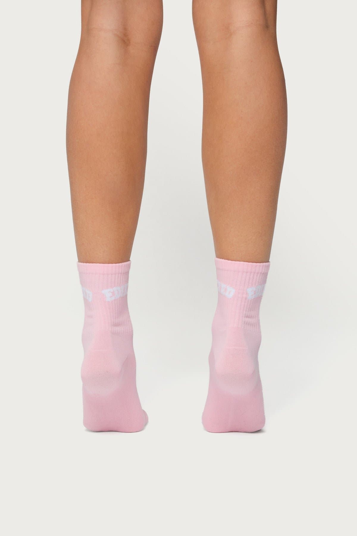 Edikted Ribbed Socks - Cotton Polyester Spandex Blend, 10.6 Inch Length