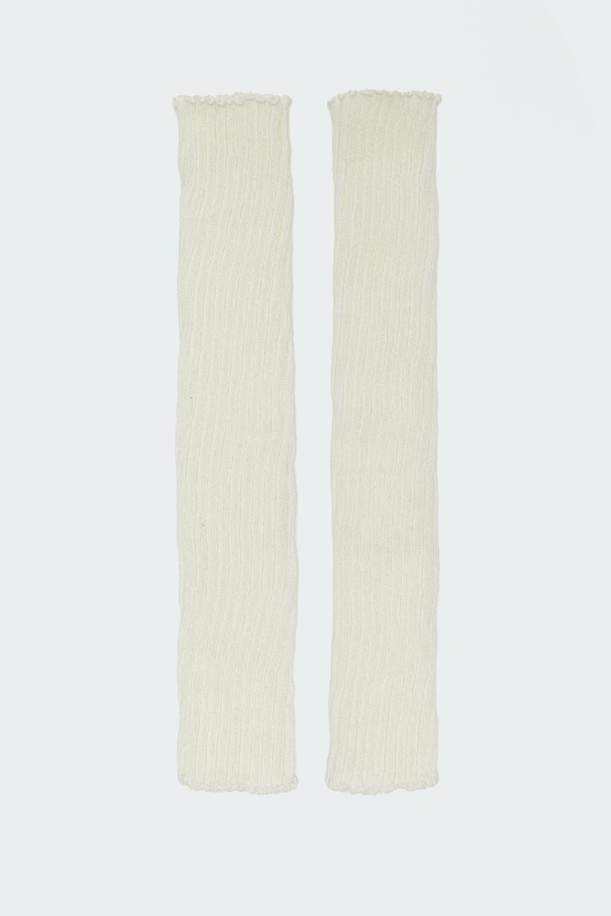 Frosty Arm Warmers Knit Acrylic Fabric Length 18.1 Inches