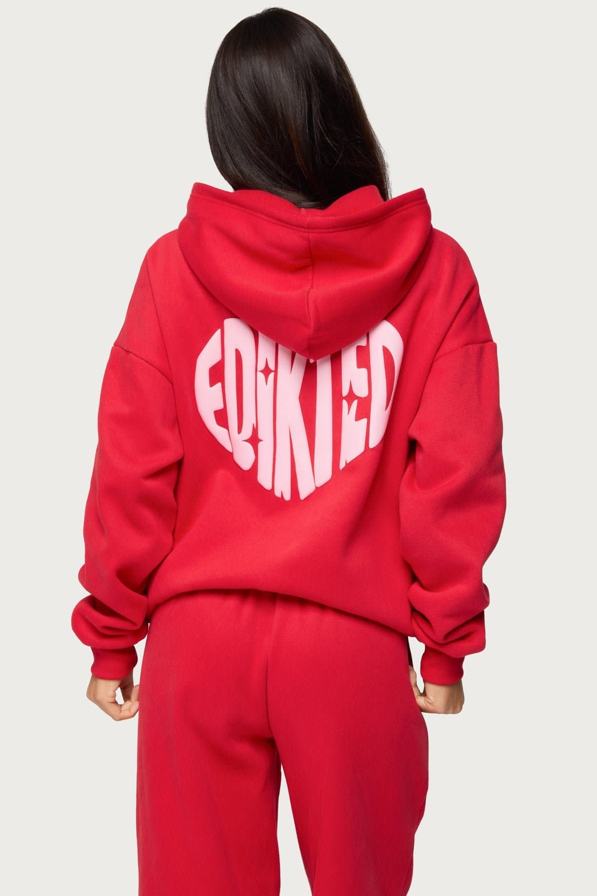 Major Love Edikted Hoodie - Puff Print Graphic Polyester Cotton