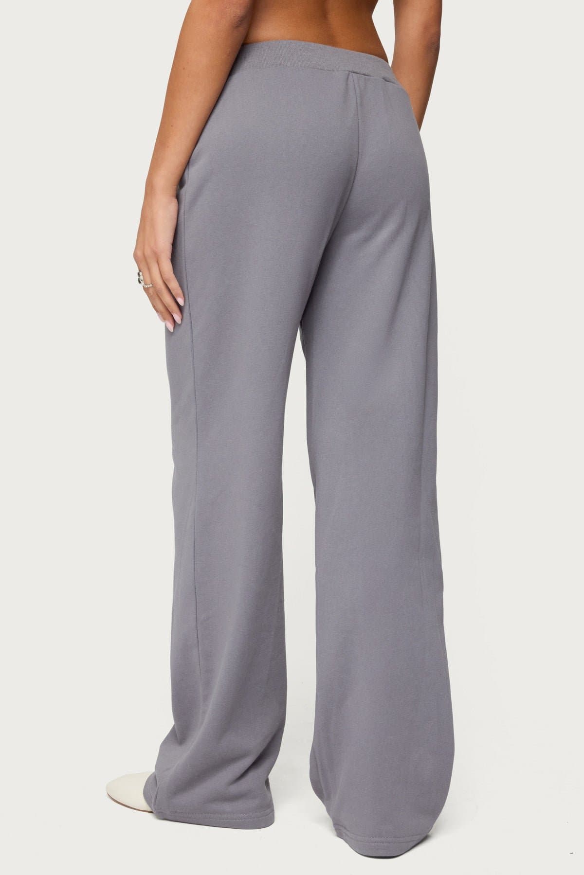 Quinn Straight Leg Sweatpants - Polyester Cotton Blend, Adjustable Waistband, Size S Inseam 31.3"