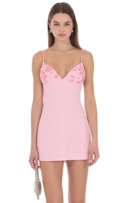 Rosaline Embellished Mini Dress