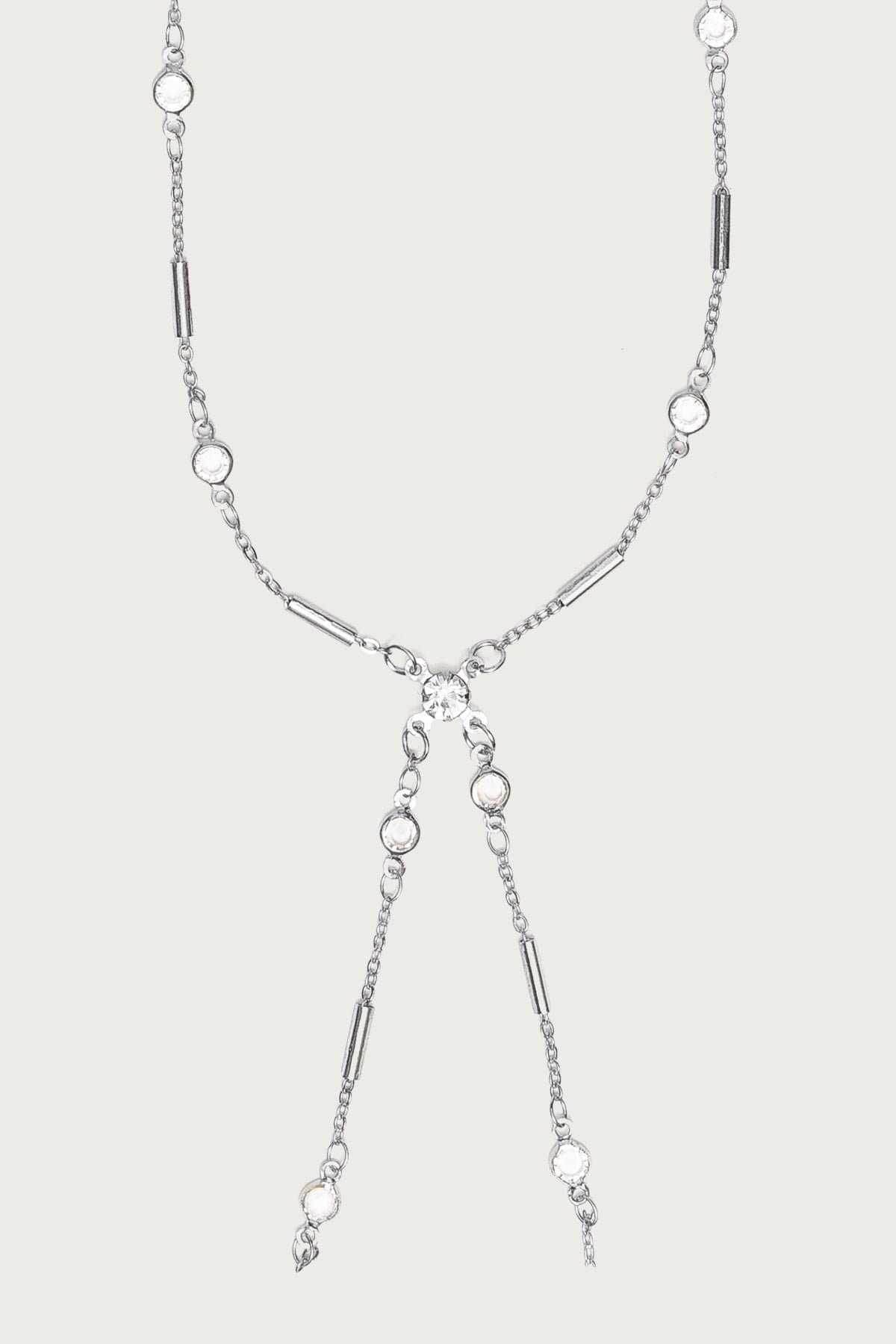 Sparkle & Shine Rhinestone Belly Chain Silver Tone Metal 26.3 Inch Length