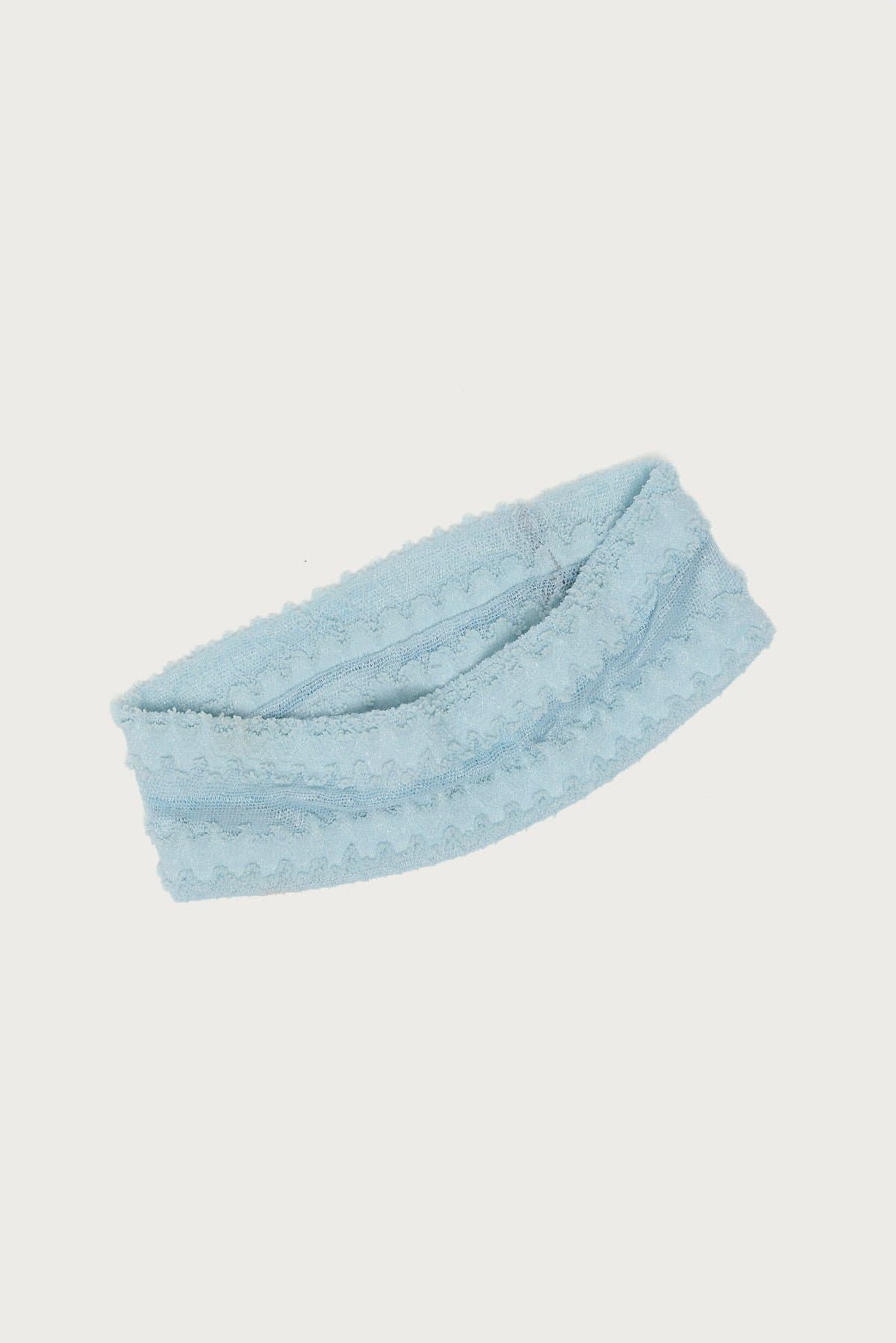 Lacey Textured Headband - Polyester Spandex, 8.5 Inch Length