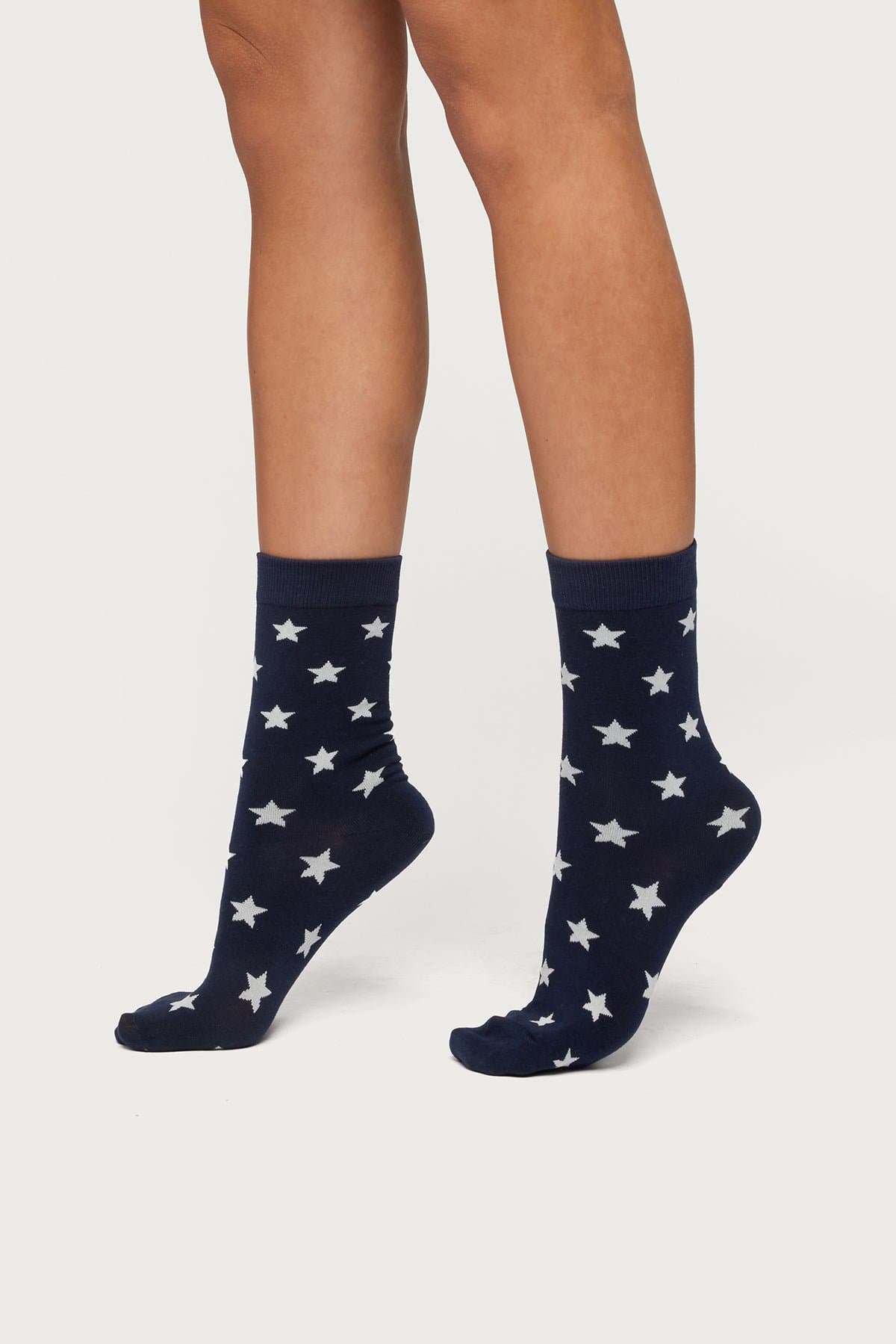 Star Socks - Cotton Polyester Spandex Blend, Length 11.8 Inches