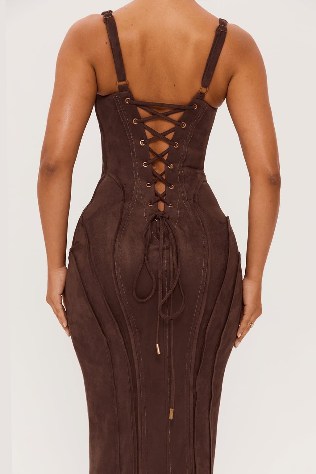 Lexi Maxi Dress Square Neck Adjustable Strap Corset Back High Stretch