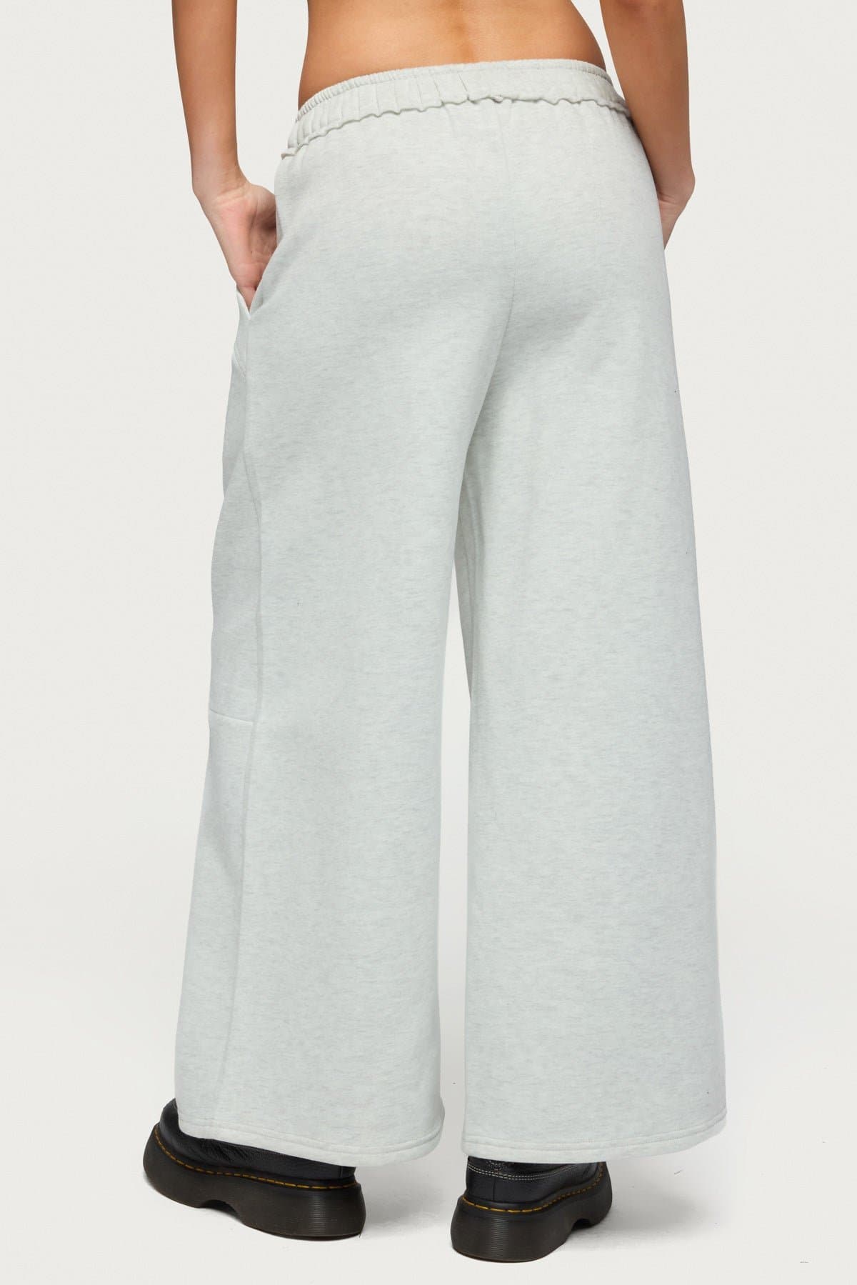Petite Kori Oversized Sweatpants - Polyester Cotton Raw Hem Elastic Waistband