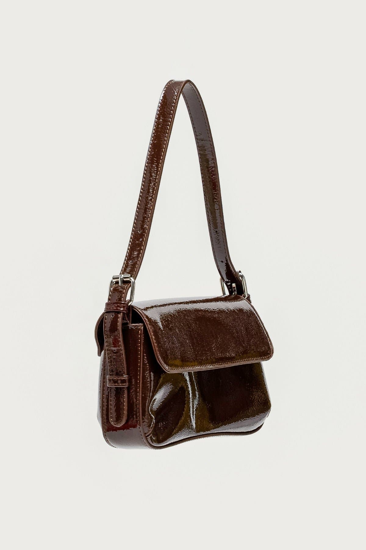 Red Carpet Faux Patent Leather Bag - 10.4" Width Polyurethane Handbag