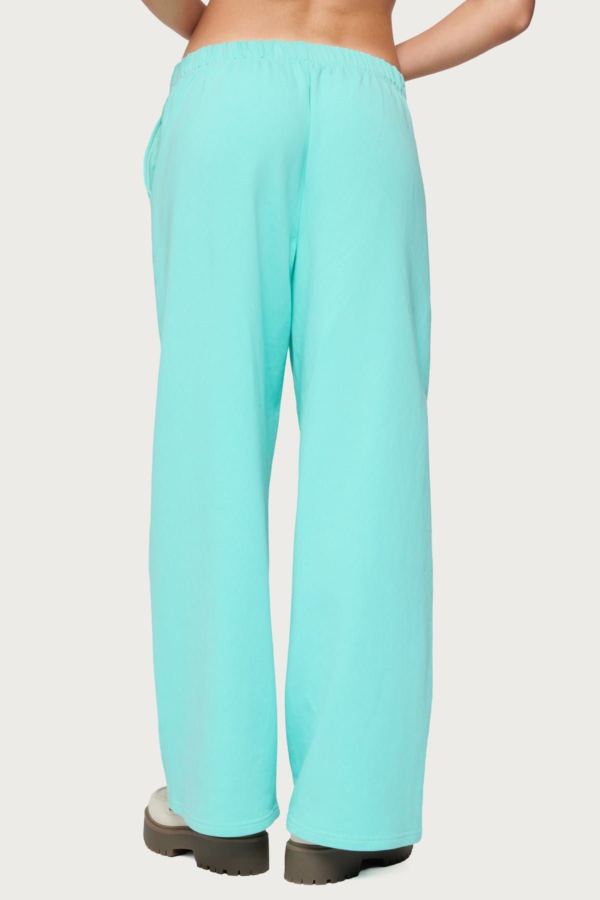 Only Edikted Straight Leg Sweatpants - Cotton Polyester Embroidered Text