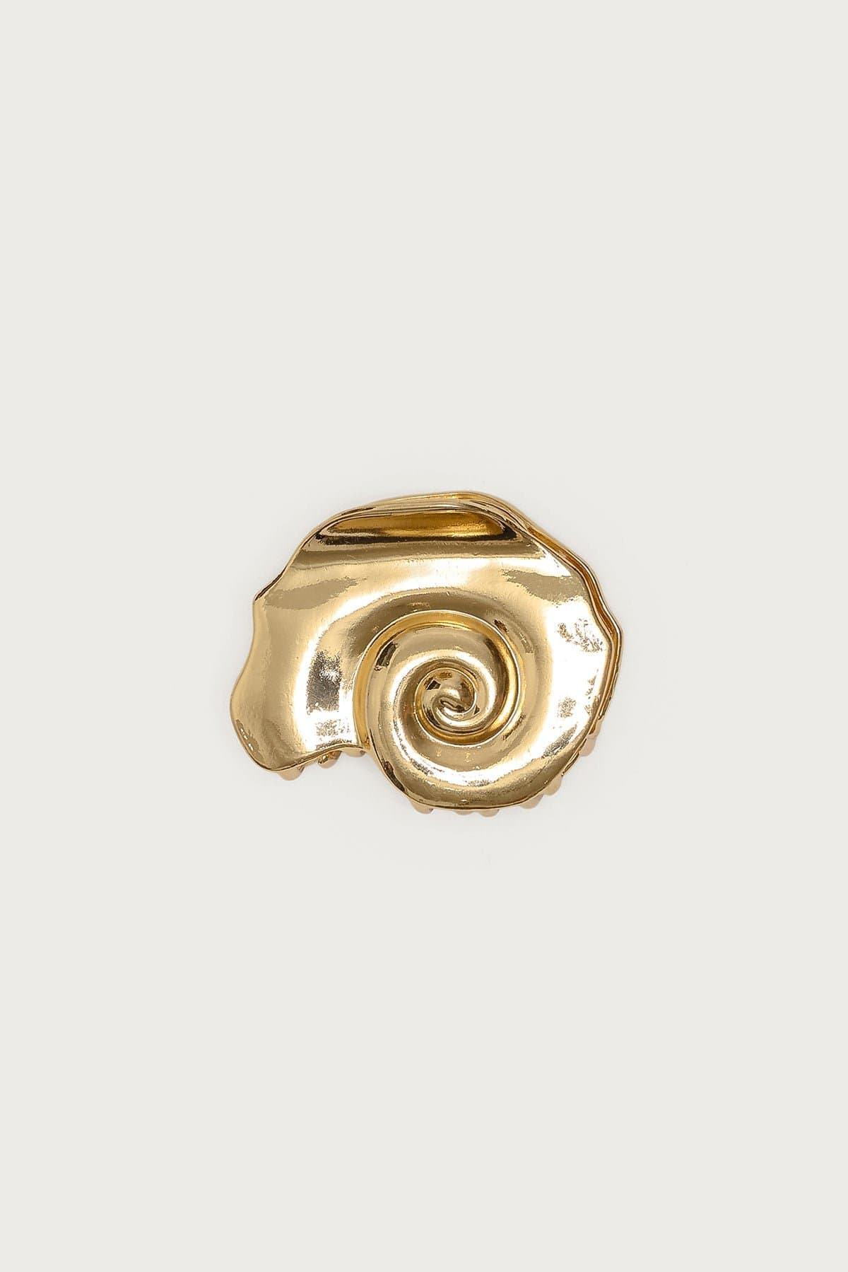 Coastal Claw Clip Gold Tone Metal Hair Clip 2.2 Inch Length