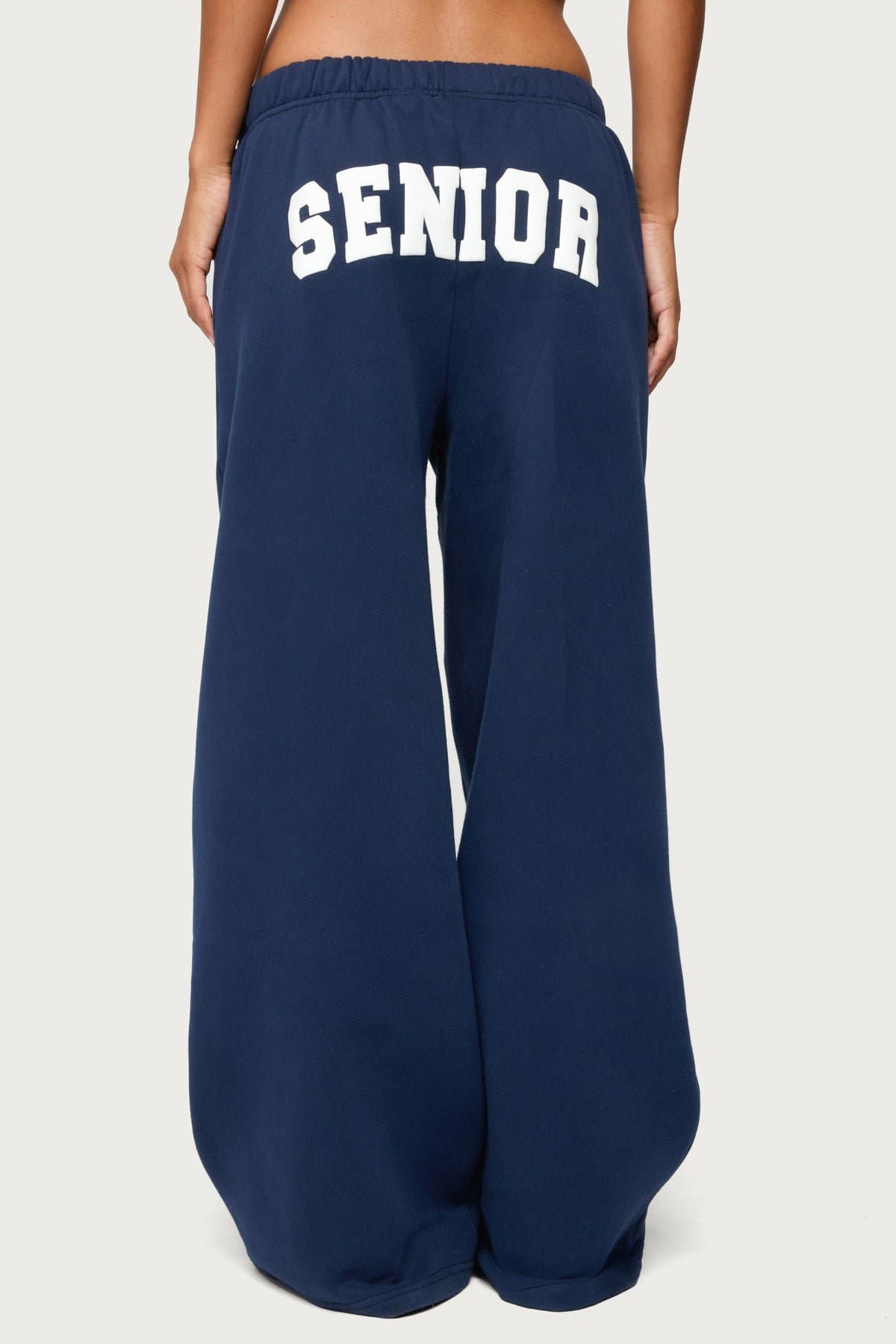 Senior Girl Straight Leg Sweatpants - Polyester Cotton Graphic Text Matching Set