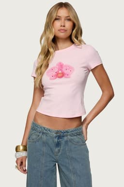 Orchid Gemstone Graphic T-Shirt - Cotton Rayon Spandex Unisex
