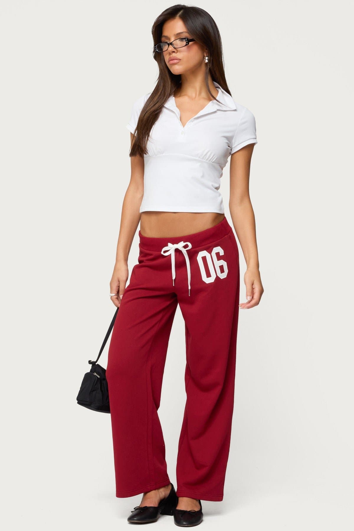 Petite 06 Sweatpants - Straight Leg Fit, Adjustable Tie Waist, Polyester Cotton