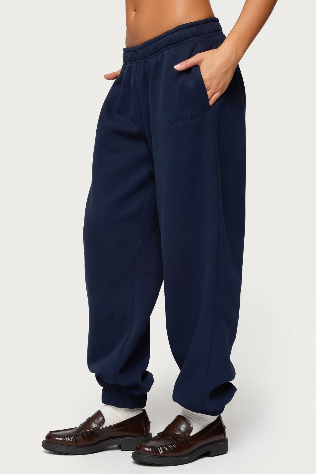 Jayce Edikted Embroidered Sweatpants - Polyester Cotton Matching Set