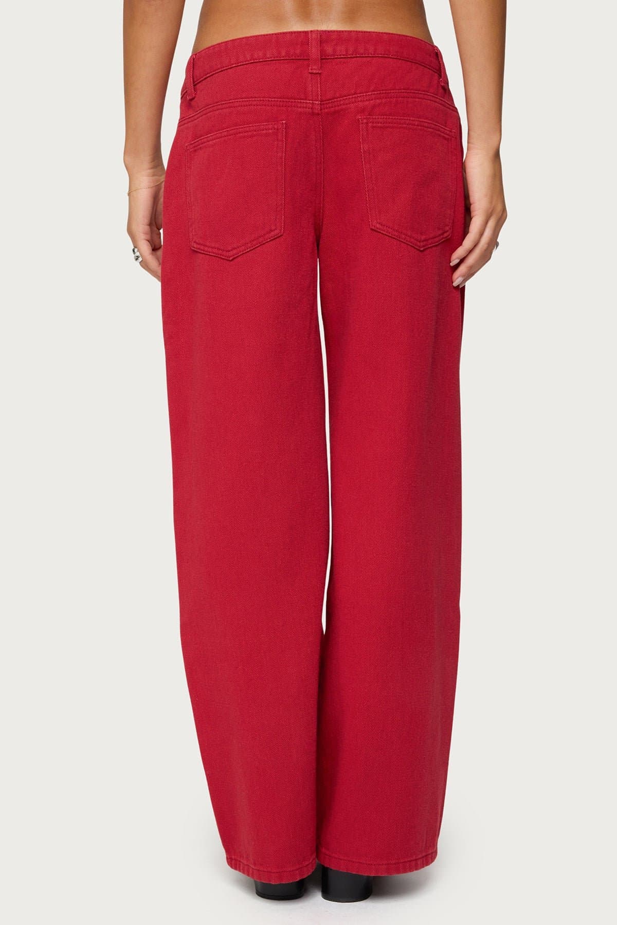 Petite Roman Low Rise Baggy Jeans - Rigid 100% Cotton, 28.3" Inseam Size S