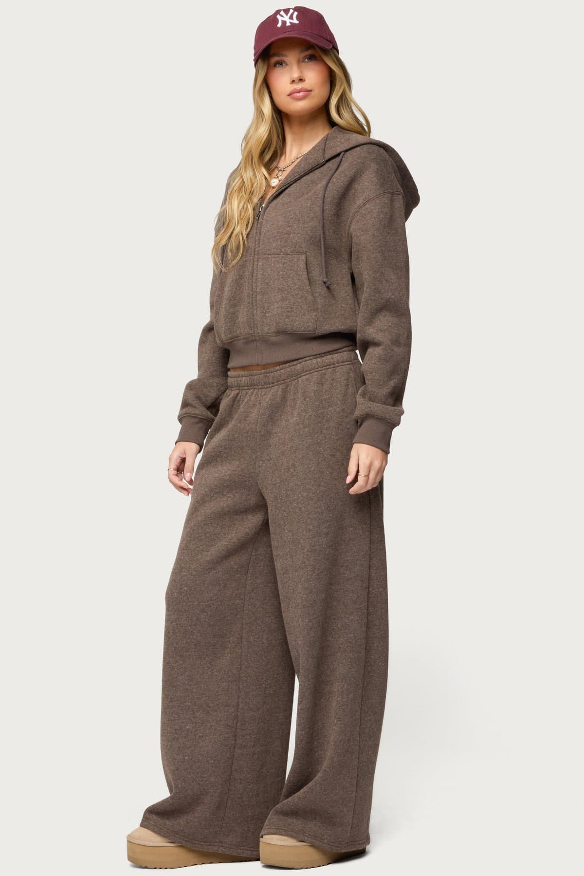 Laulie Zip Up Hoodie - Polyester Cotton Blend Matching Set