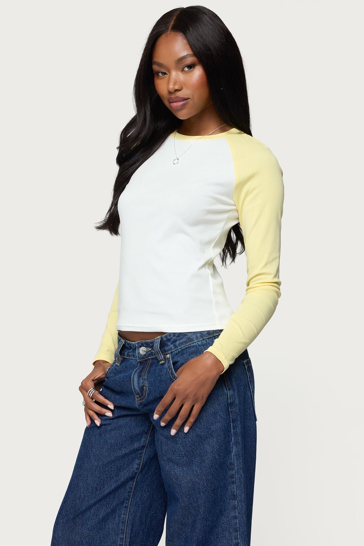 Tommi Raglan Long Sleeve T-Shirt - Cotton Spandex Unisex