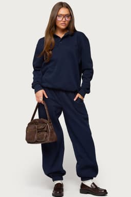 Jayce Edikted Embroidered Sweatpants - Polyester Cotton Matching Set